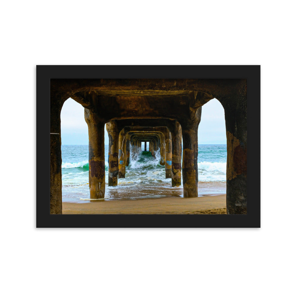 Framed matte paper poster - Manhattan Beach Pier