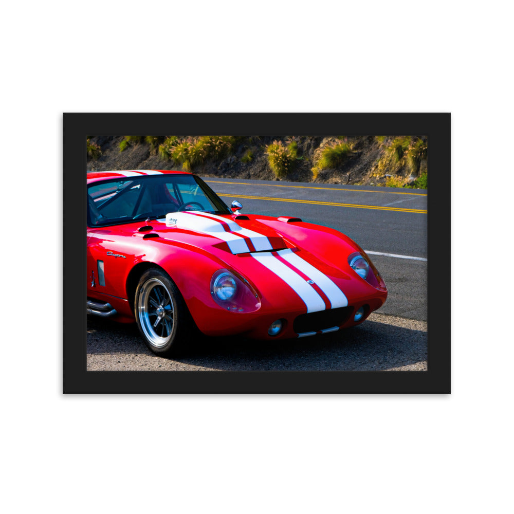 Framed matte paper poster - Shelby Cobra