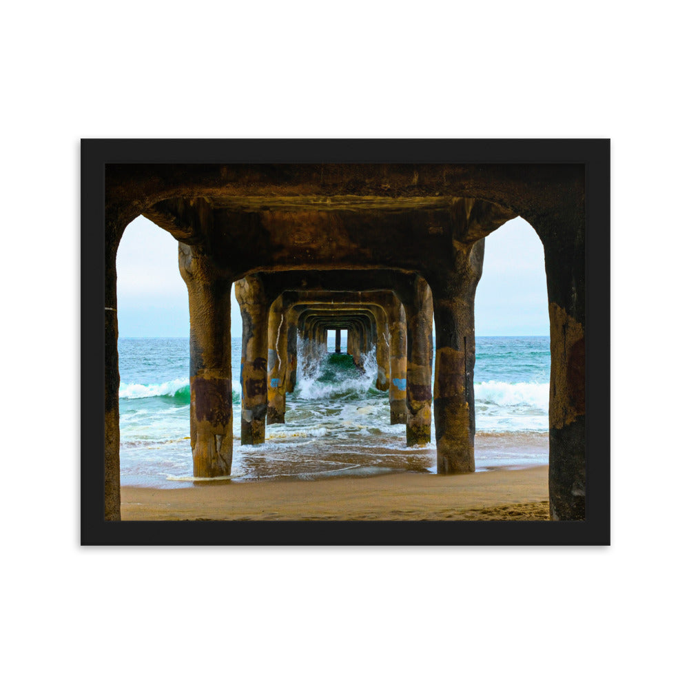 Framed matte paper poster - Manhattan Beach Pier