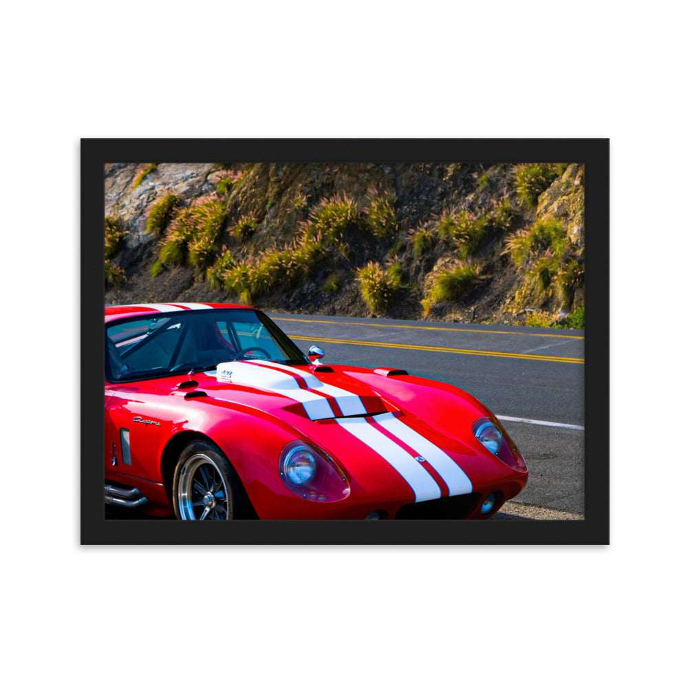 Framed matte paper poster - Shelby Cobra