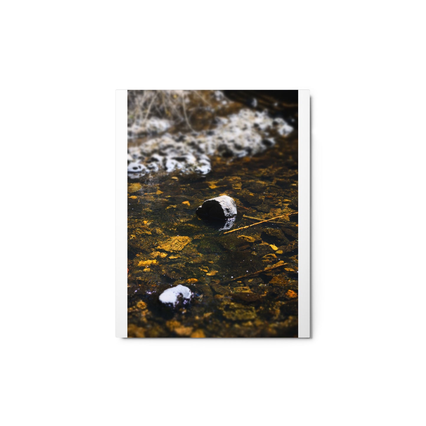 Metal prints water rock