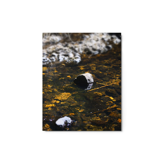 Metal prints water rock