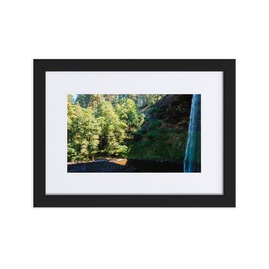 Matte Paper Framed Poster With Mat silver falls