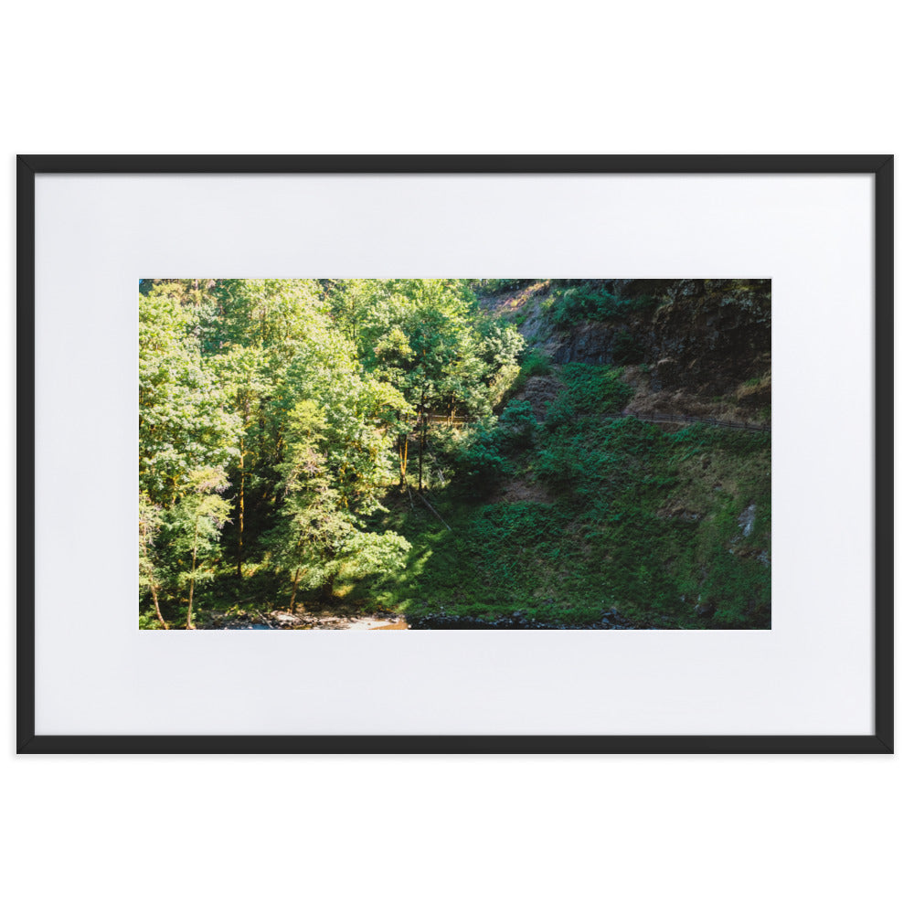 Matte Paper Framed Poster With Mat silver falls