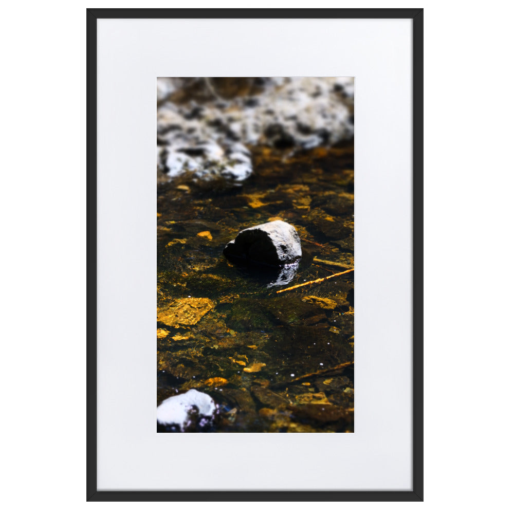 Matte Paper Framed Poster With Mat Water rock