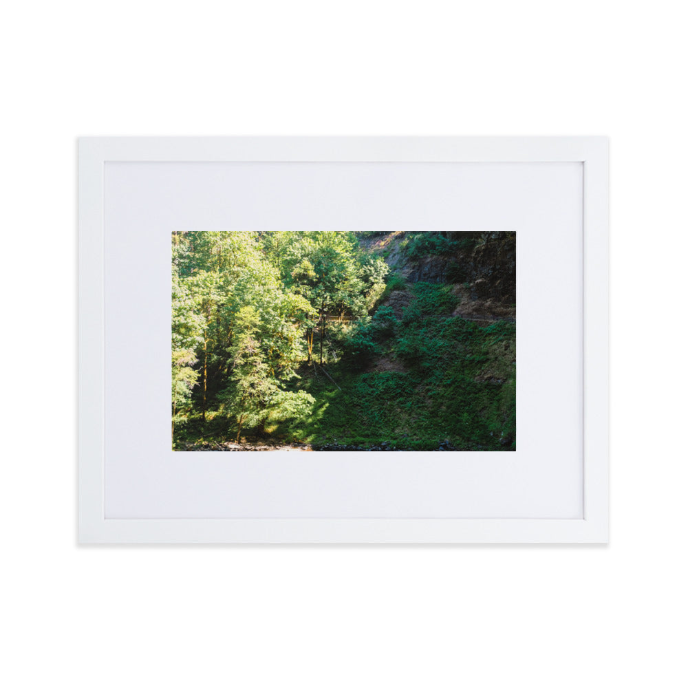 Matte Paper Framed Poster With Mat silver falls