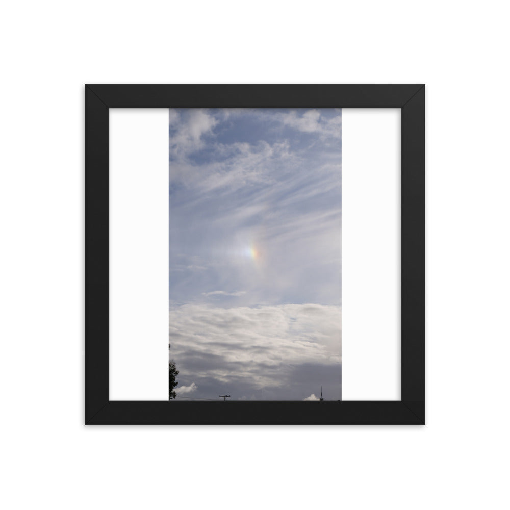 Rainbow Waterfall Framed photo paper poster