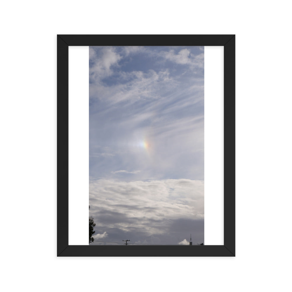 Rainbow Waterfall Framed photo paper poster