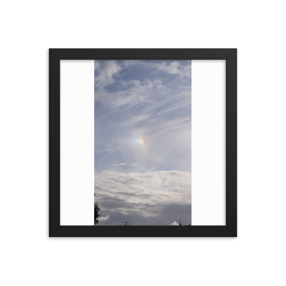 Rainbow Waterfall Framed photo paper poster