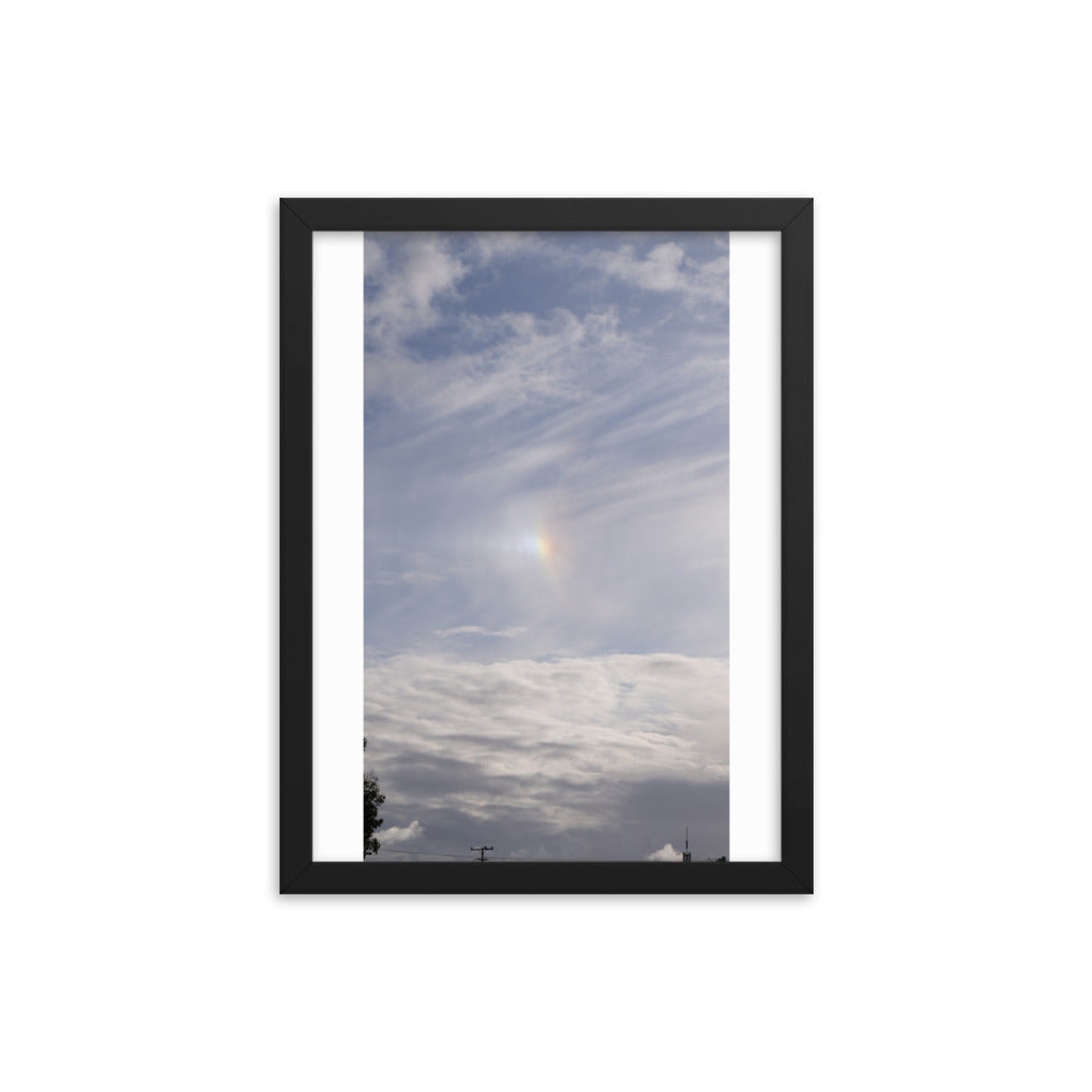 Rainbow Waterfall Framed photo paper poster