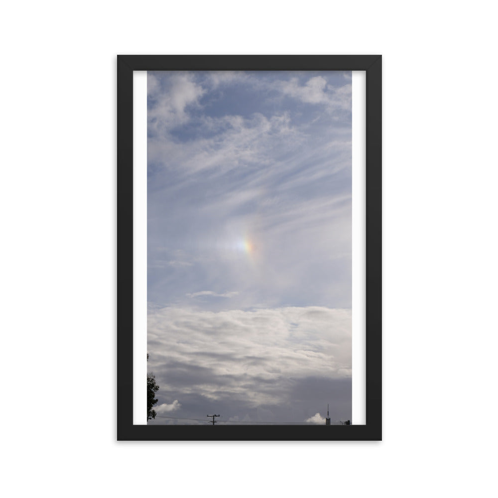 Rainbow Waterfall Framed photo paper poster