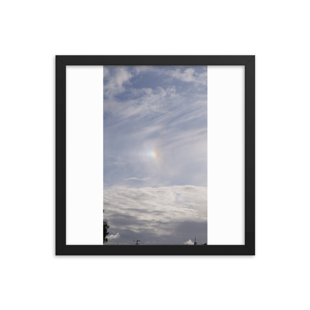 Rainbow Waterfall Framed photo paper poster