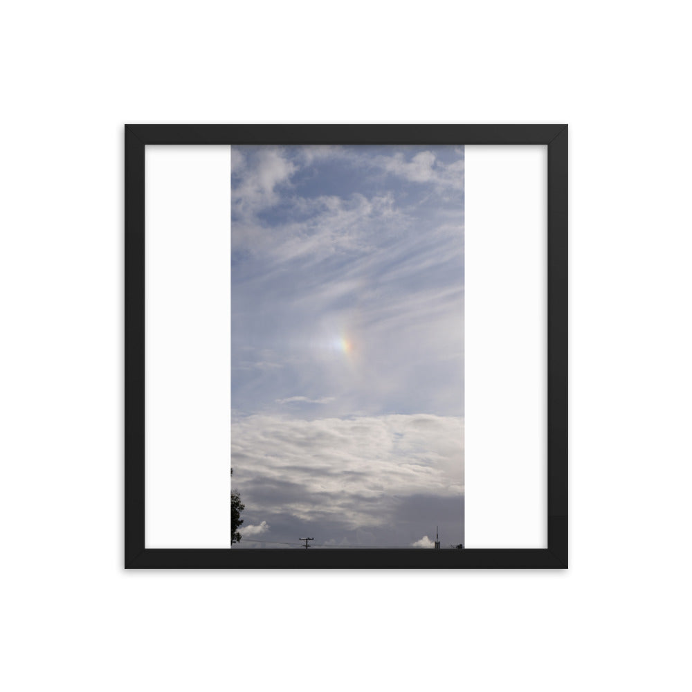 Rainbow Waterfall Framed photo paper poster