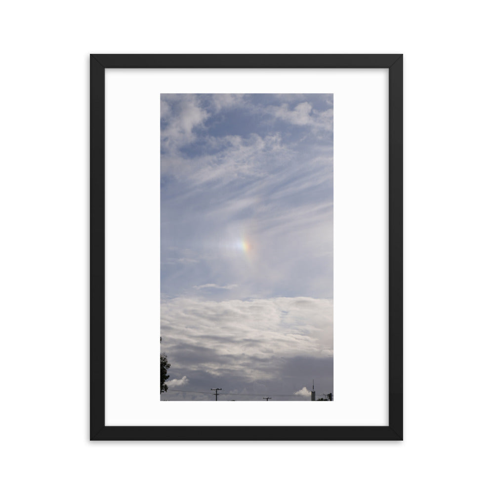 Rainbow Waterfall Framed photo paper poster