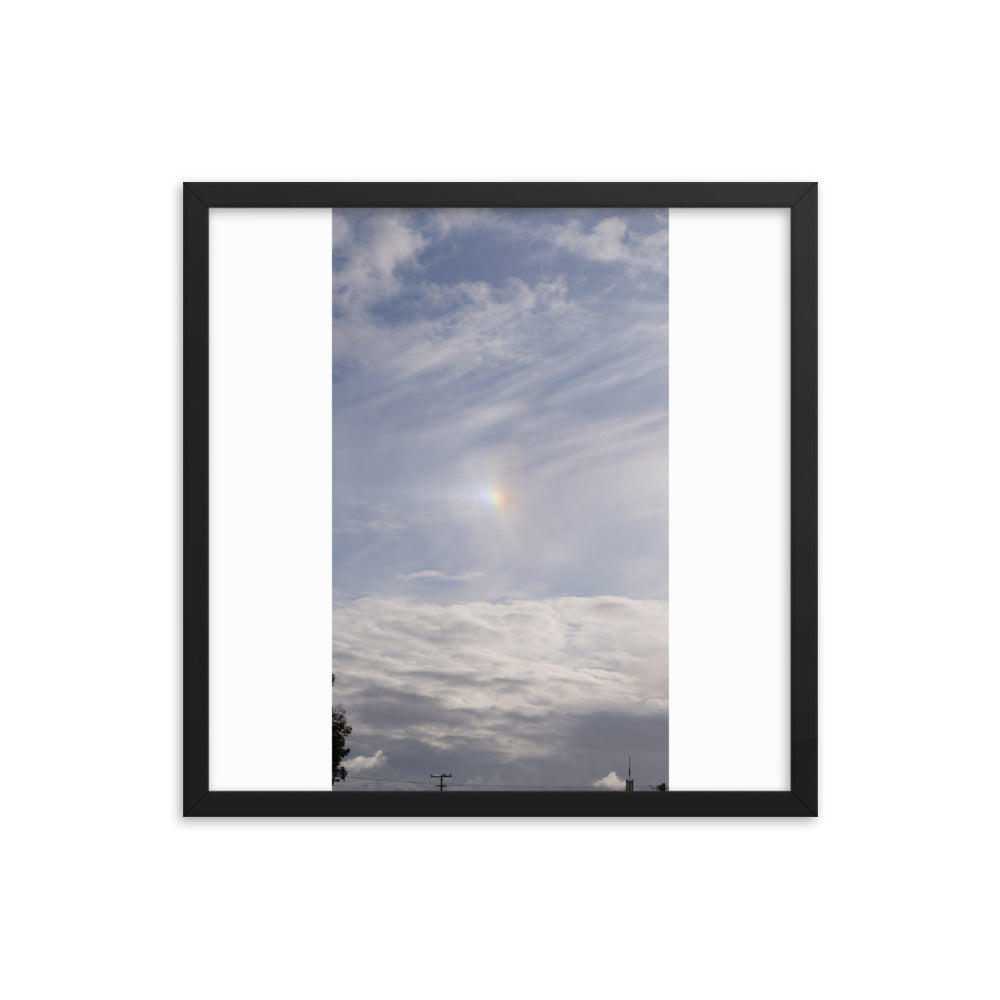 Rainbow Waterfall Framed photo paper poster