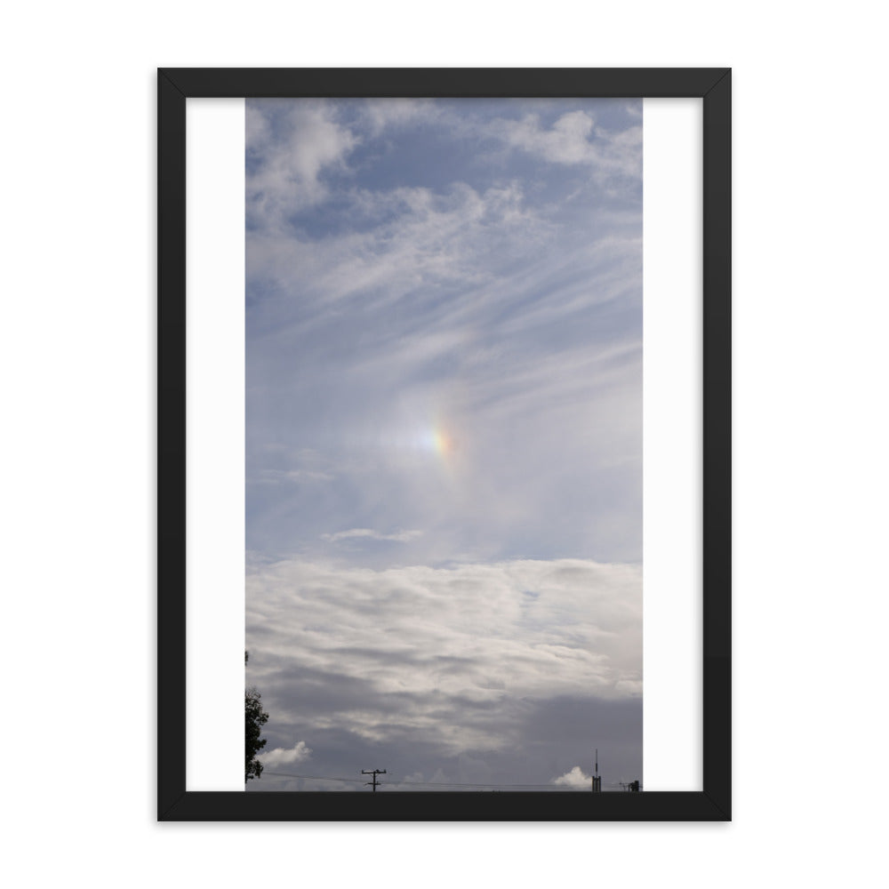 Rainbow Waterfall Framed photo paper poster