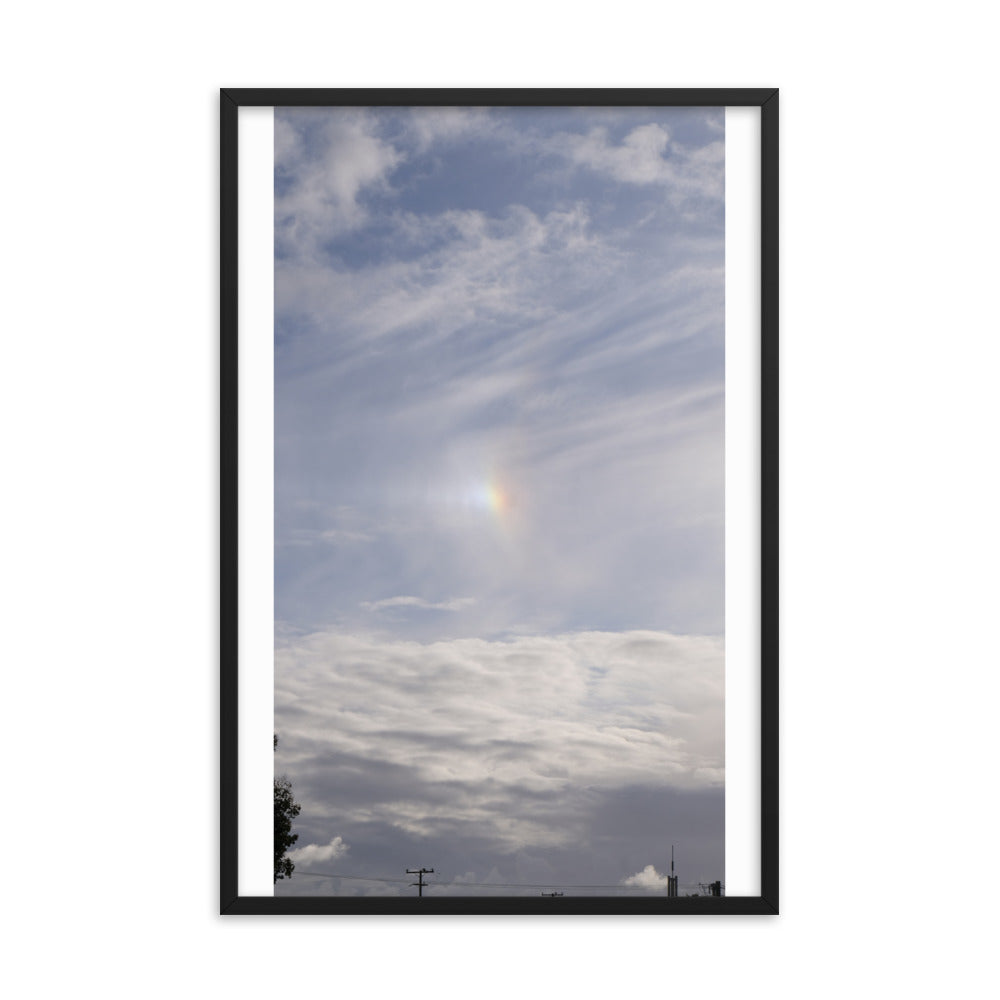 Rainbow Waterfall Framed photo paper poster