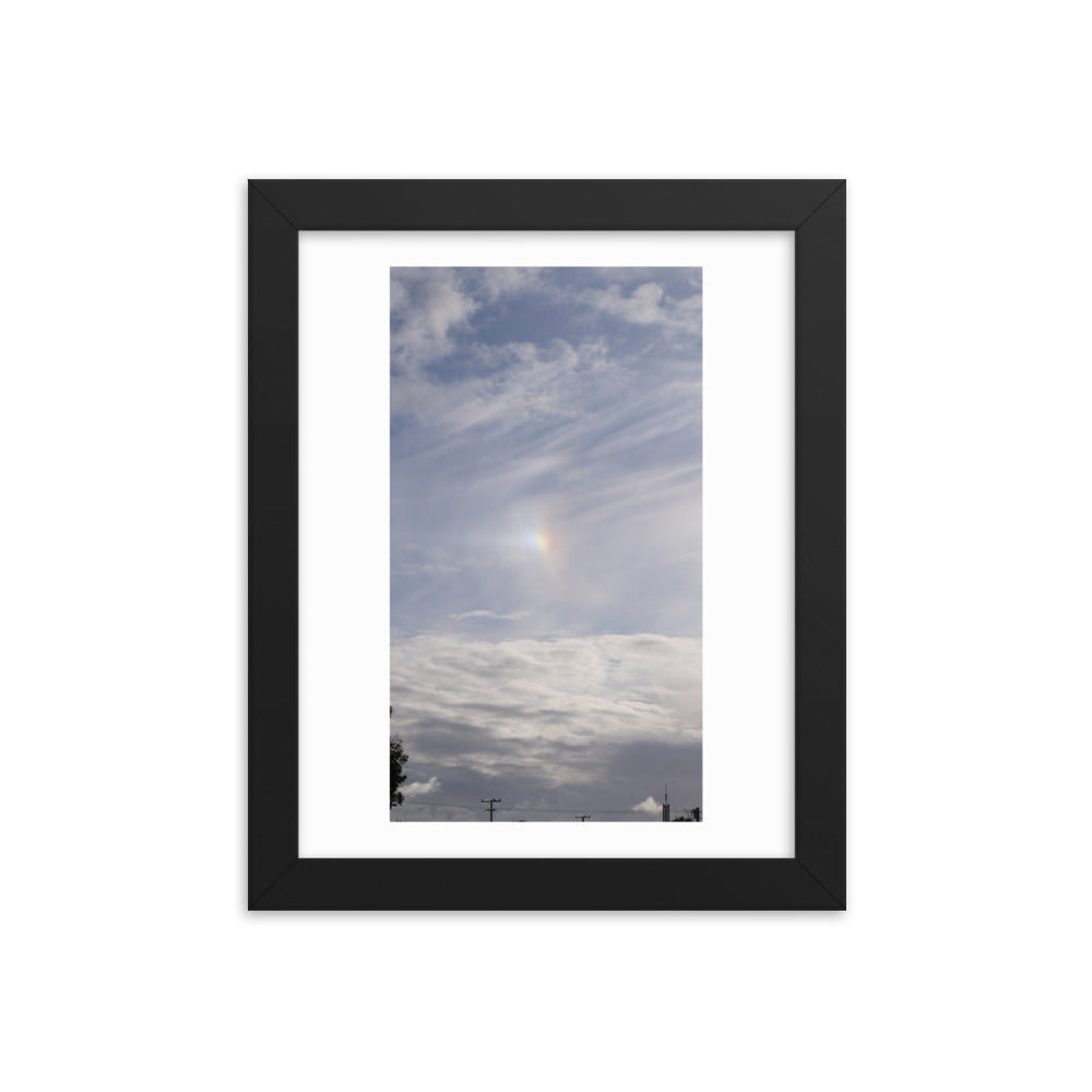 Rainbow Waterfall Framed photo paper poster