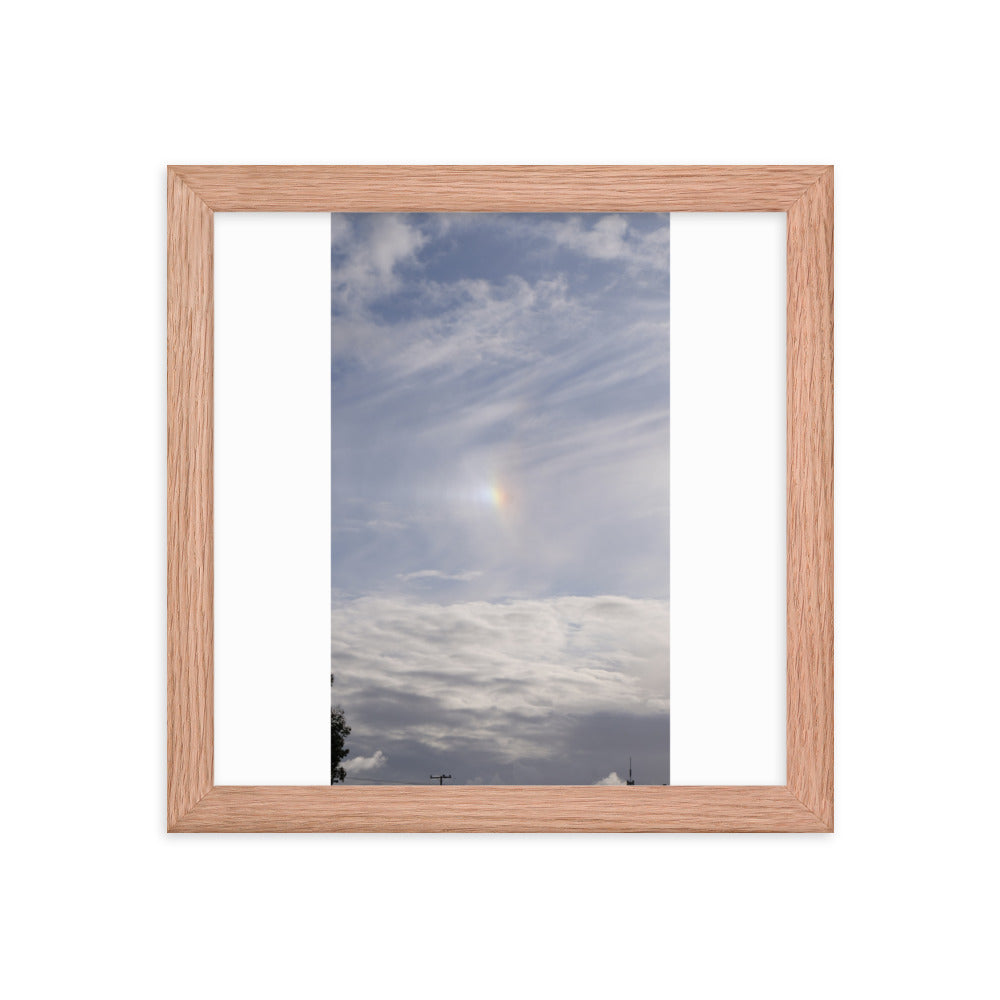 Rainbow Waterfall Framed photo paper poster