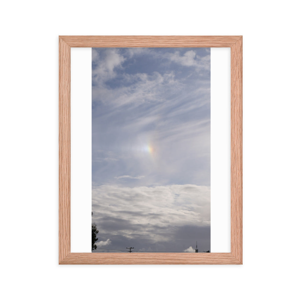 Rainbow Waterfall Framed photo paper poster