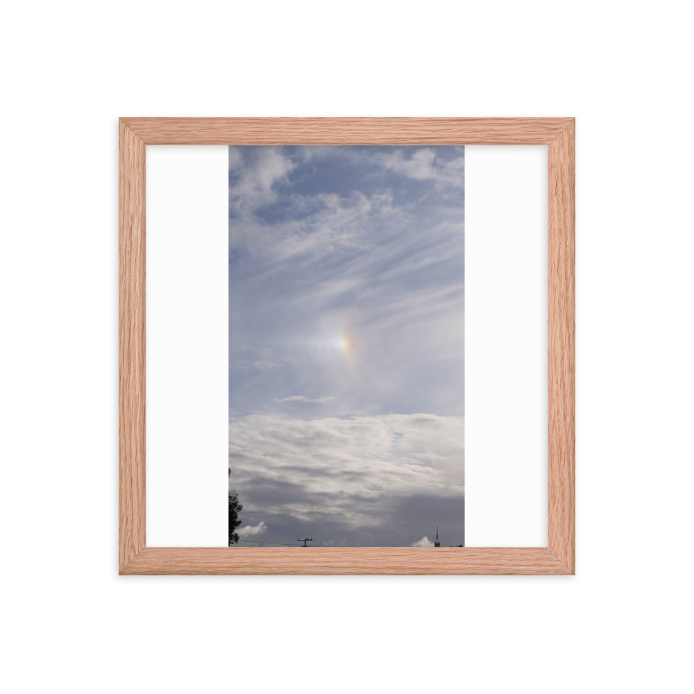 Rainbow Waterfall Framed photo paper poster