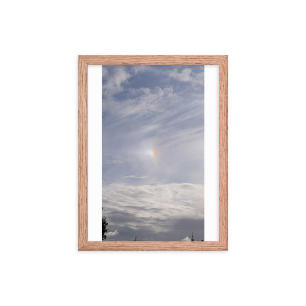 Rainbow Waterfall Framed photo paper poster