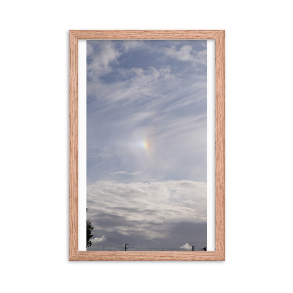 Rainbow Waterfall Framed photo paper poster