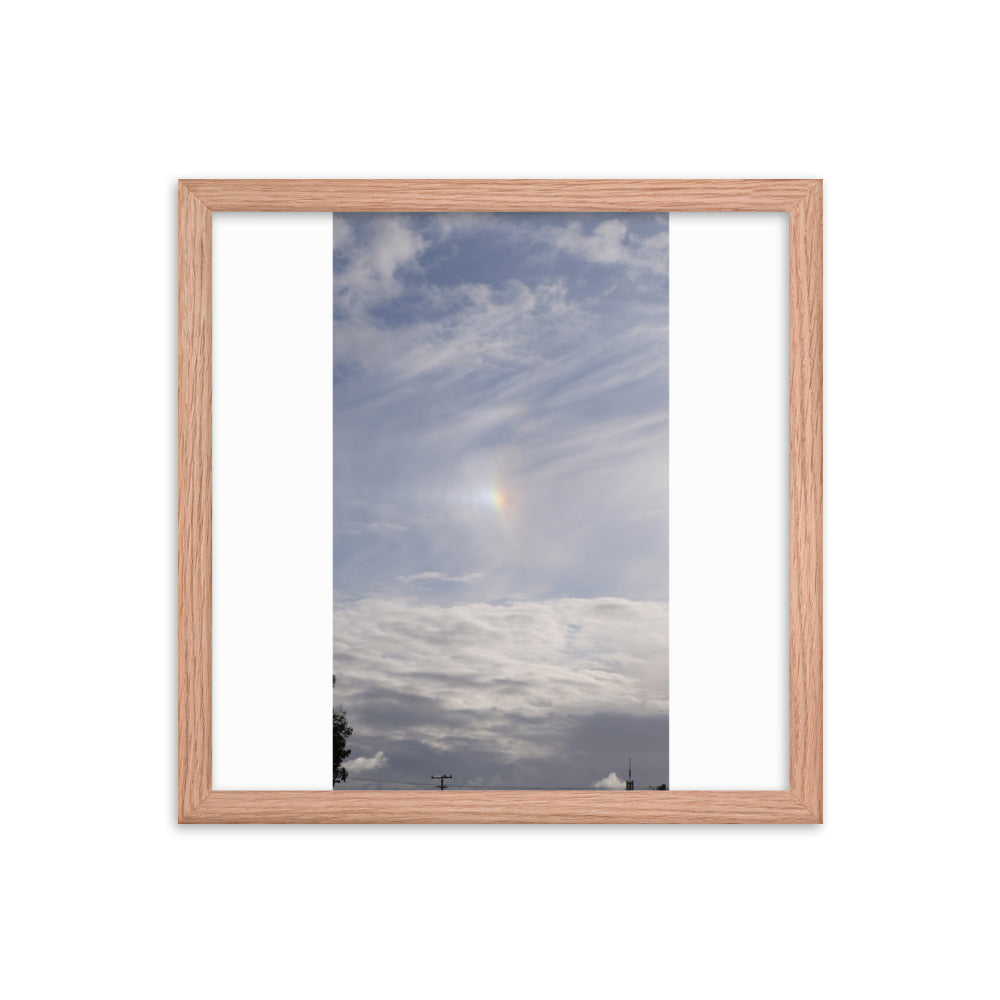 Rainbow Waterfall Framed photo paper poster