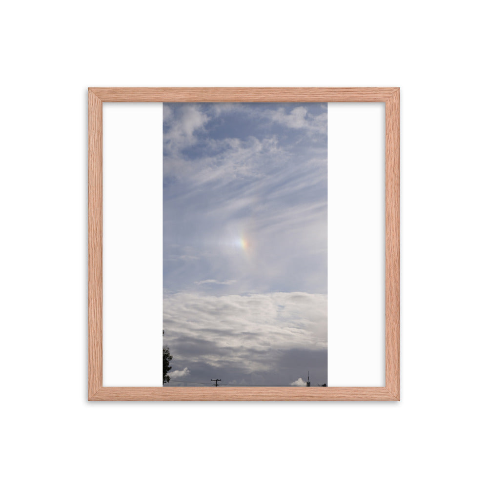 Rainbow Waterfall Framed photo paper poster