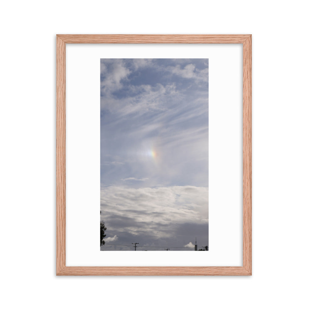 Rainbow Waterfall Framed photo paper poster