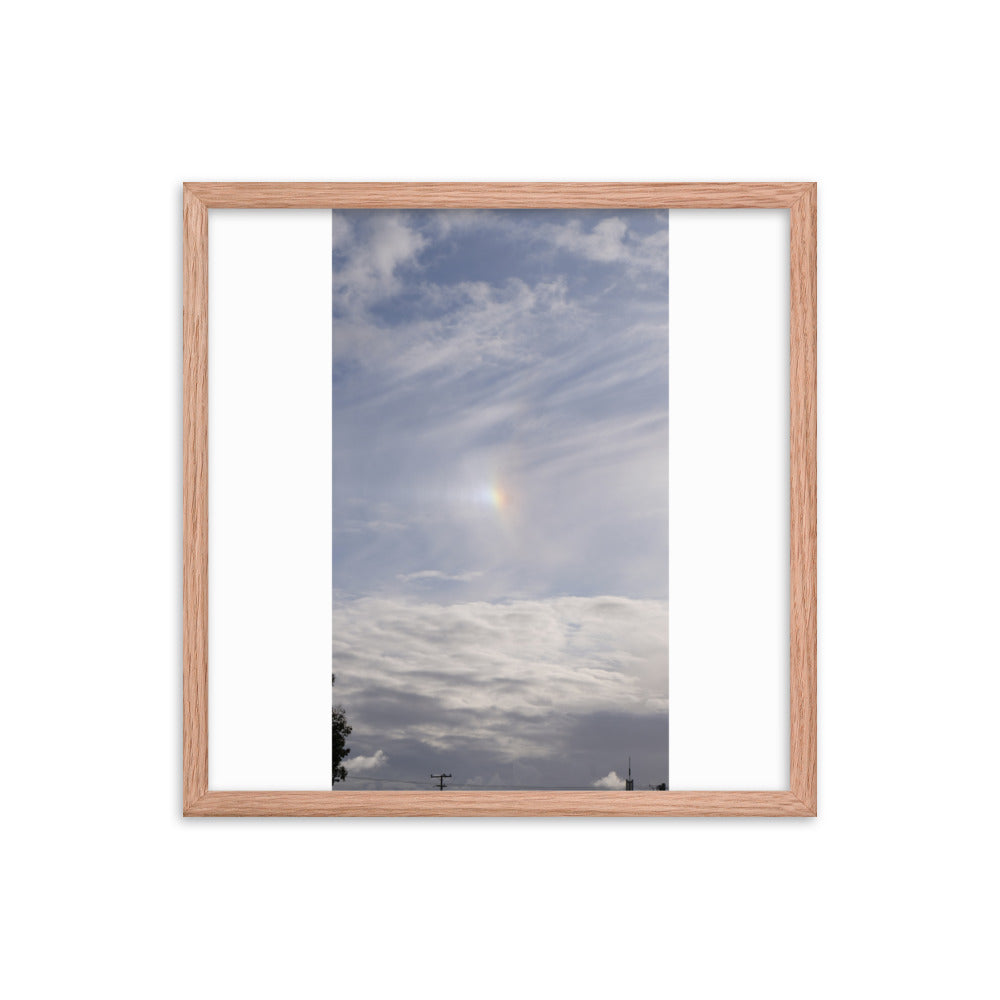 Rainbow Waterfall Framed photo paper poster