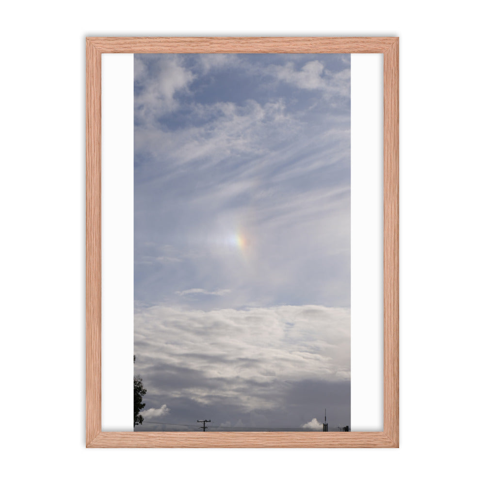 Rainbow Waterfall Framed photo paper poster