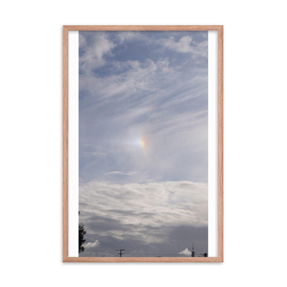 Rainbow Waterfall Framed photo paper poster