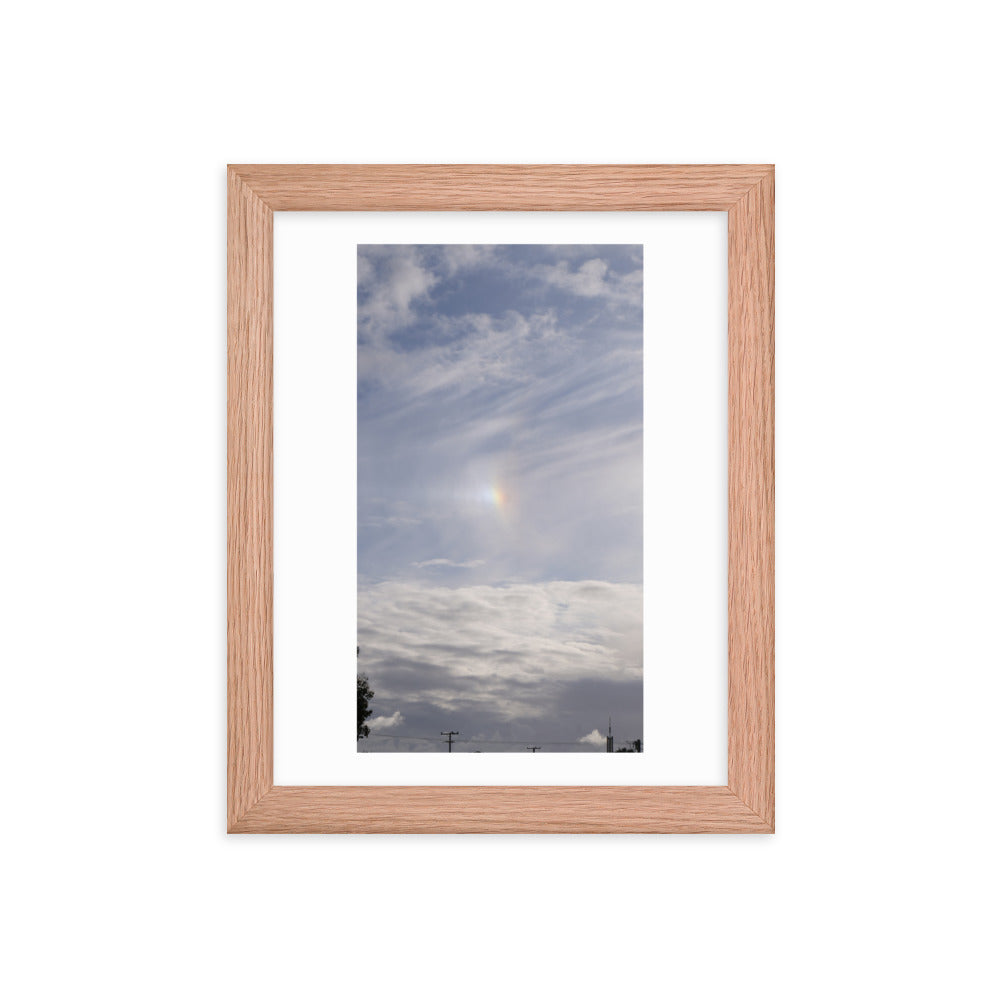 Rainbow Waterfall Framed photo paper poster