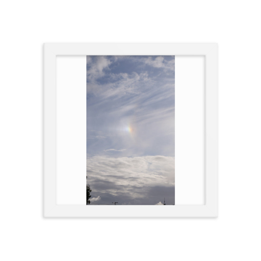 Rainbow Waterfall Framed photo paper poster