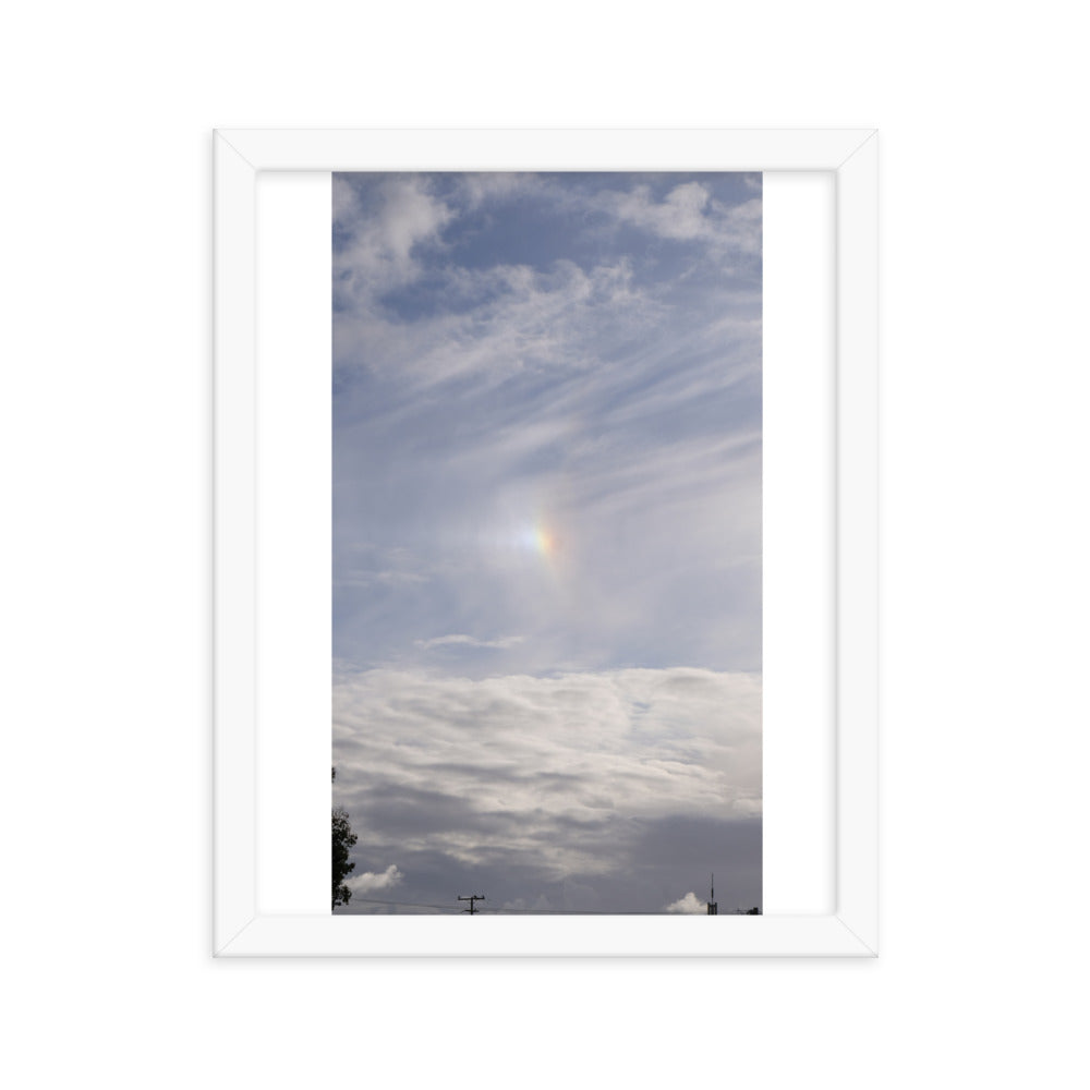 Rainbow Waterfall Framed photo paper poster