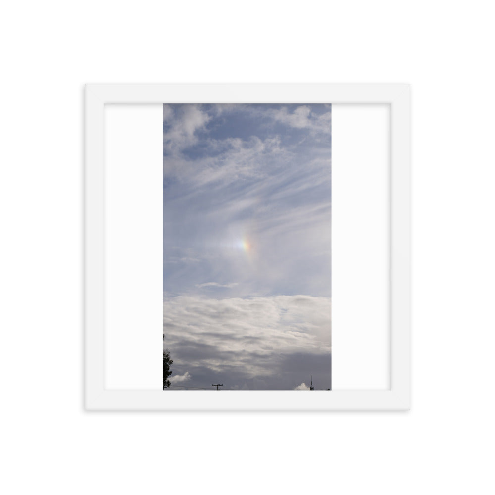 Rainbow Waterfall Framed photo paper poster