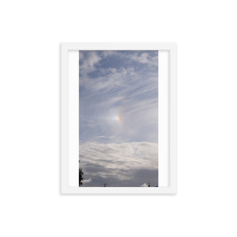 Rainbow Waterfall Framed photo paper poster