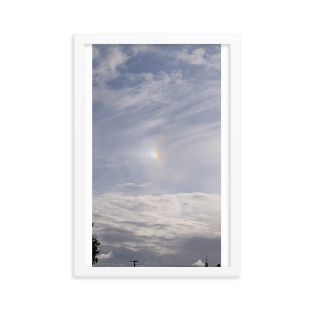 Rainbow Waterfall Framed photo paper poster