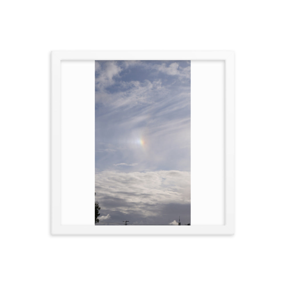 Rainbow Waterfall Framed photo paper poster