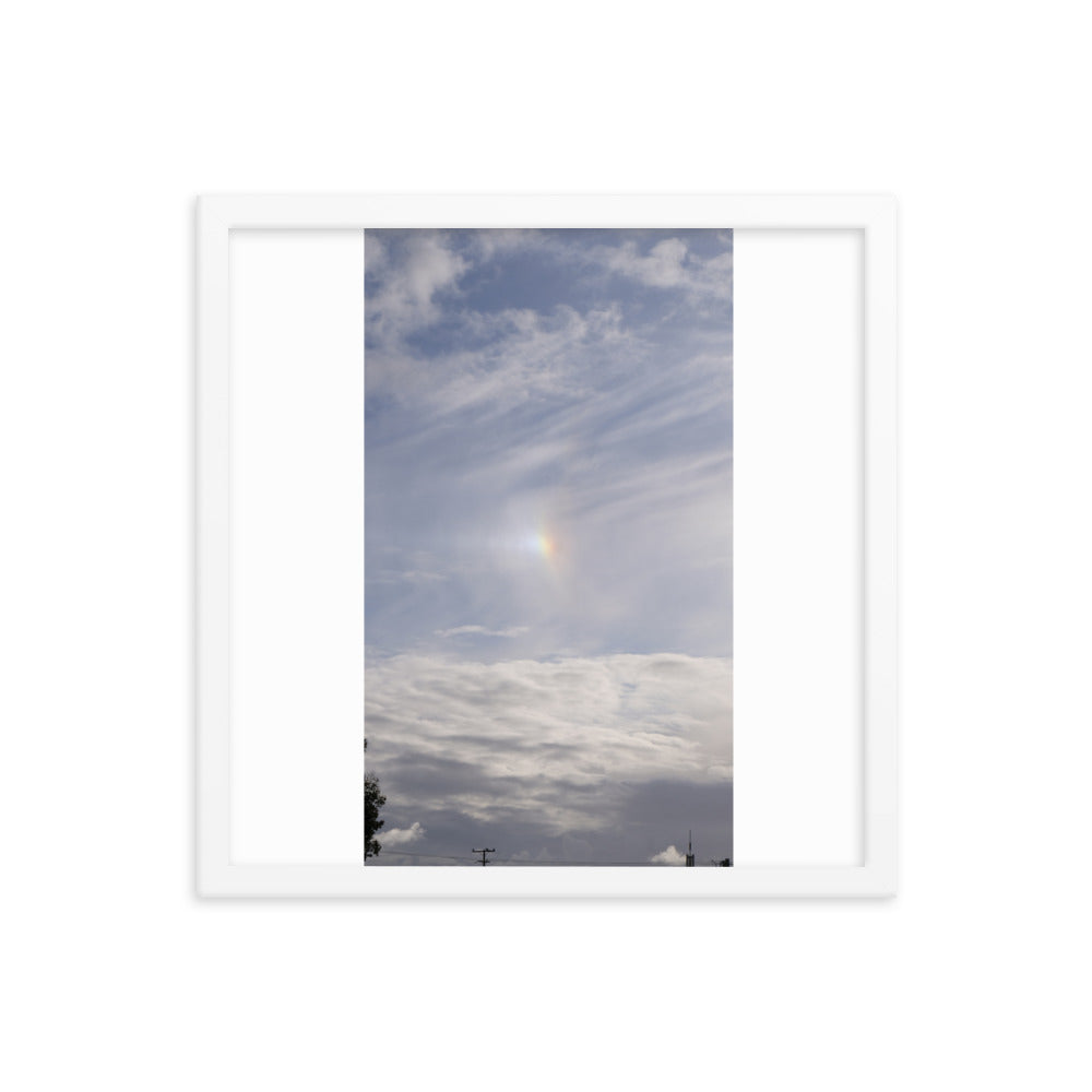 Rainbow Waterfall Framed photo paper poster