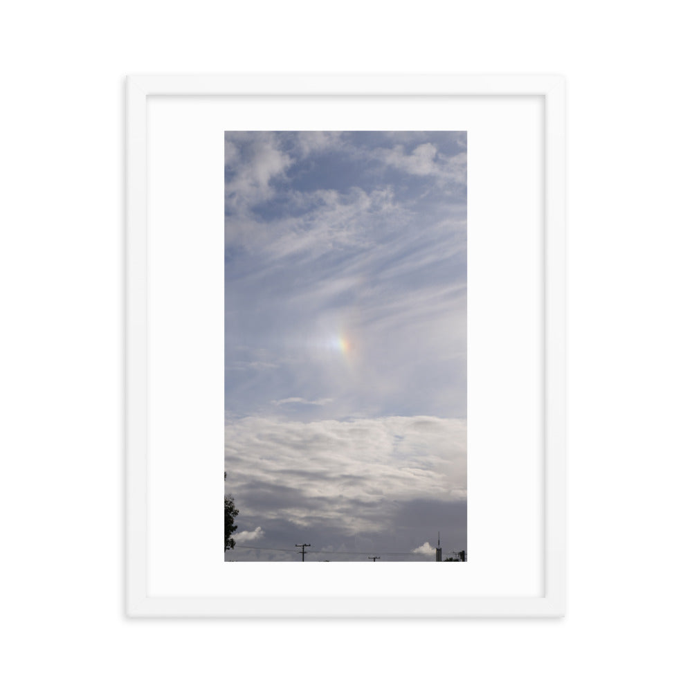 Rainbow Waterfall Framed photo paper poster