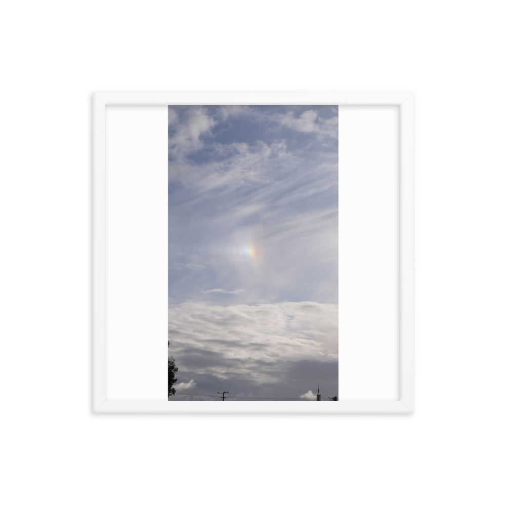 Rainbow Waterfall Framed photo paper poster