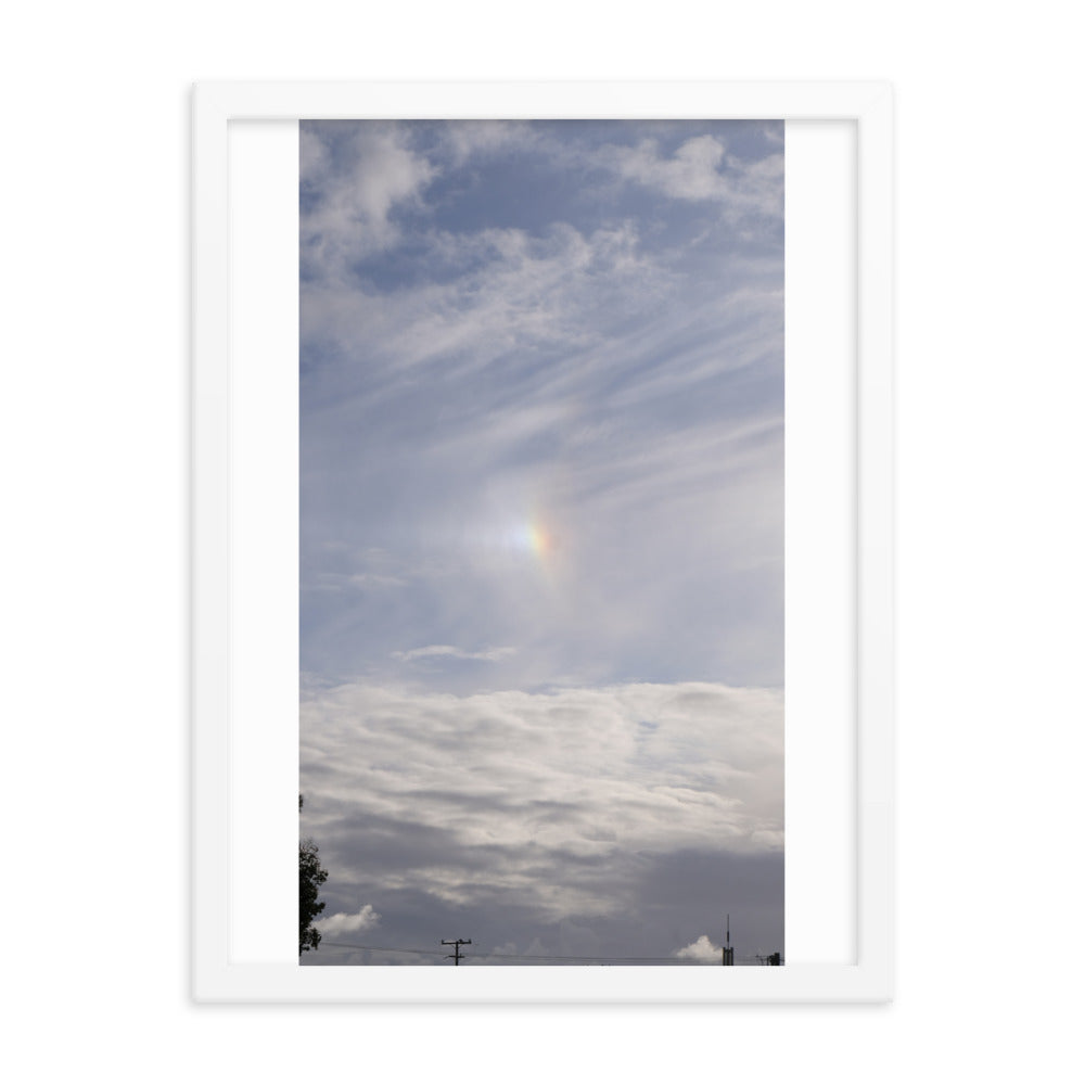 Rainbow Waterfall Framed photo paper poster