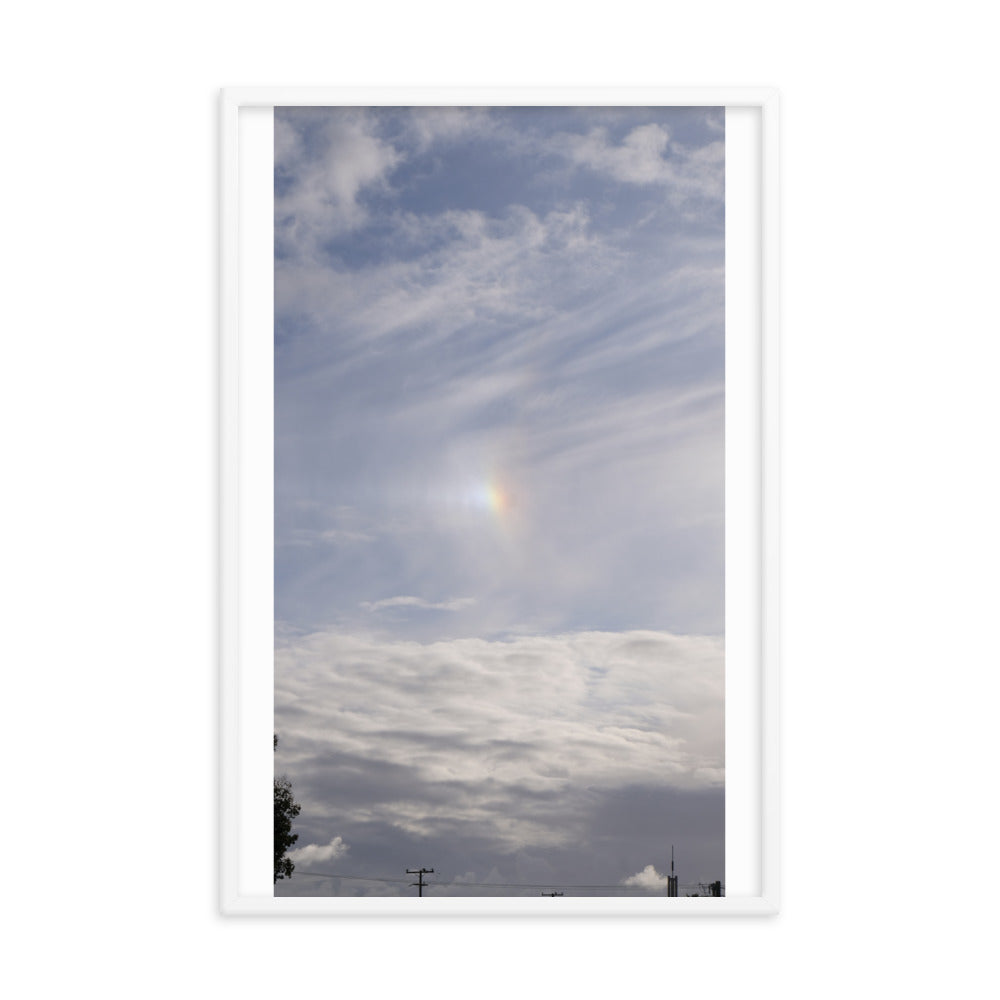 Rainbow Waterfall Framed photo paper poster