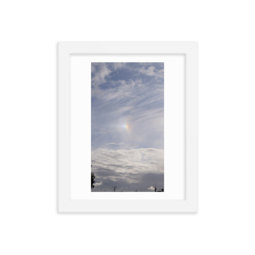 Rainbow Waterfall Framed photo paper poster